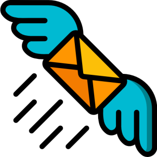 Envelope with wings